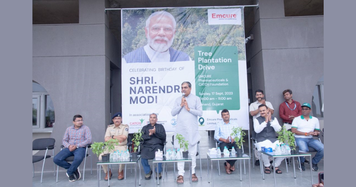 Emcure Pharmaceuticals And Catch Foundation undertakes mega tree plantation drive on 17th September IN SANAND GIDC